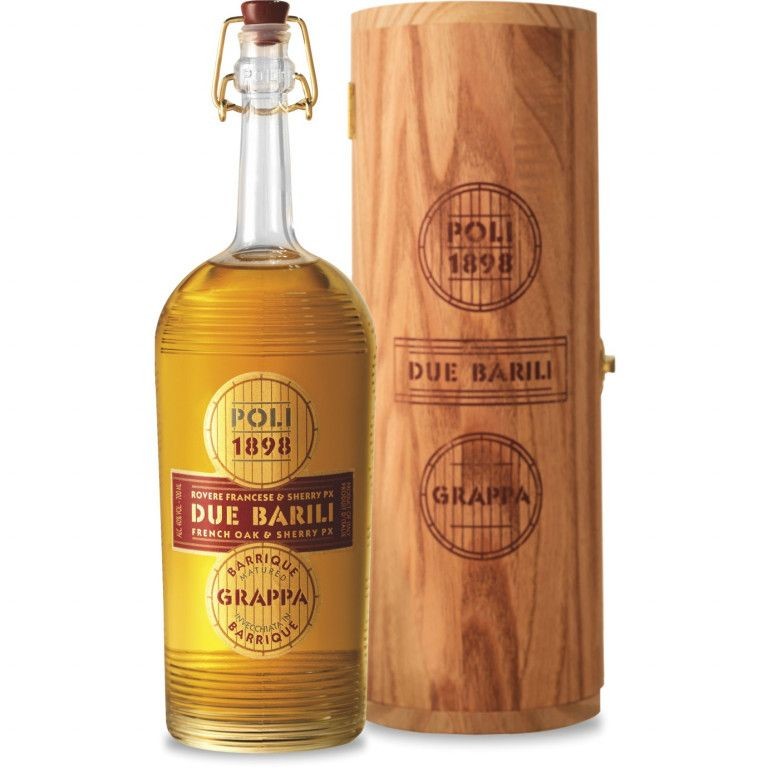 POLI GRAPPA DUE BARILI IN ASTUCCIO DI LEGNO 