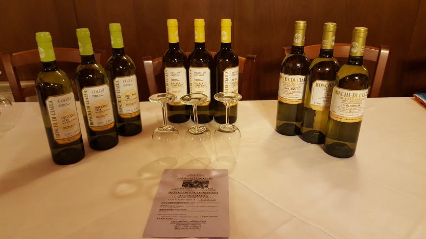 Degustazione dei vini di Ronchi di Cialla